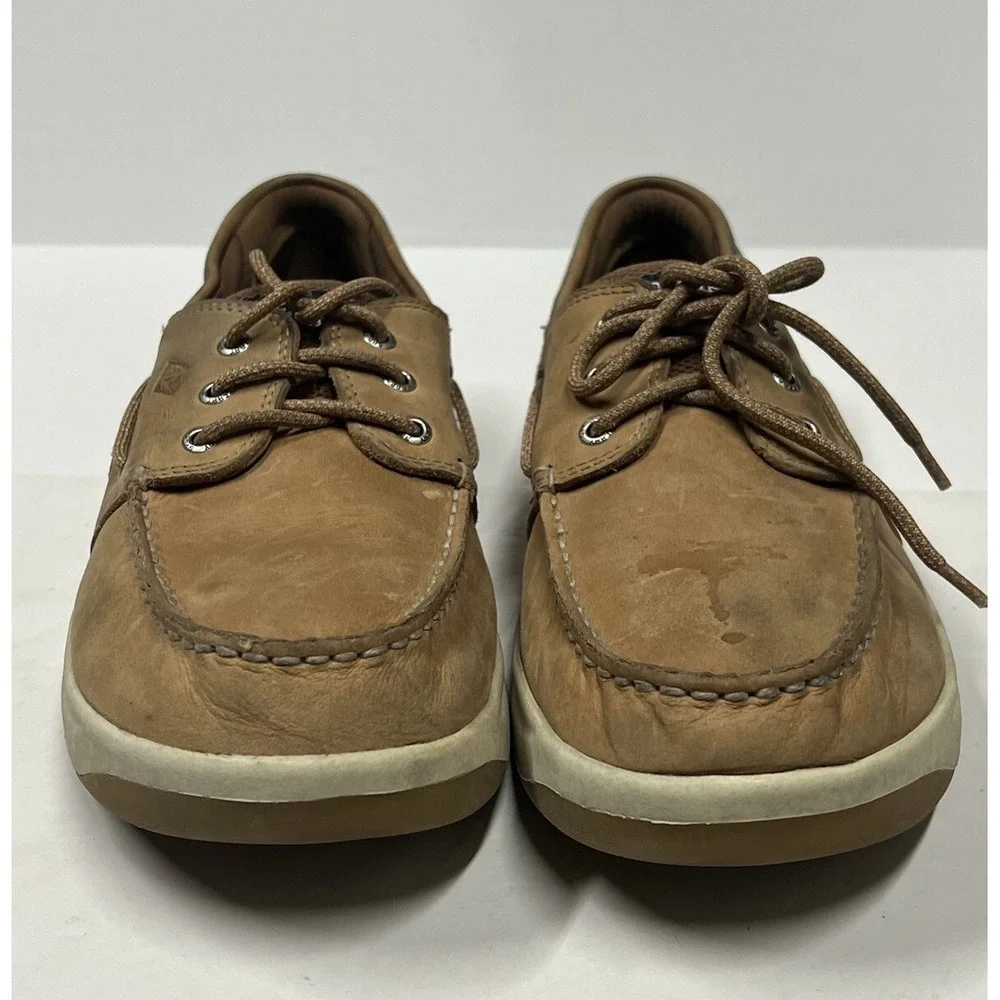 Sperry Top-Sider Men's Convoy 3-Eye‎ Linen Boat Shoes STS17627 Leather Size 13